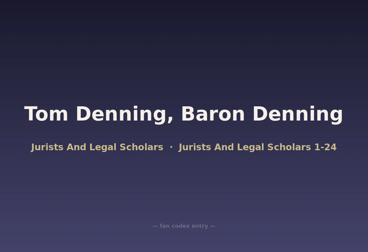 Tom Denning, Baron Denning