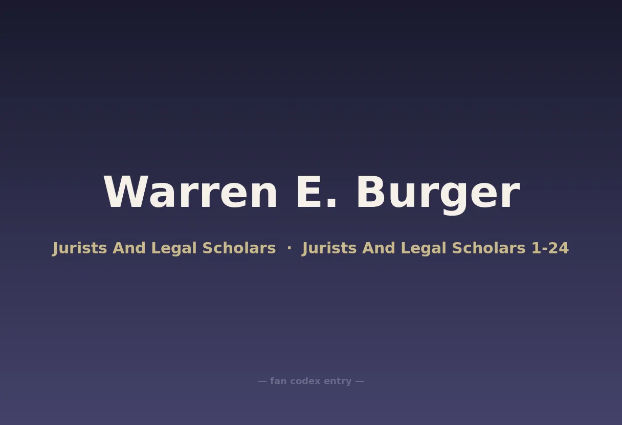 Warren E. Burger